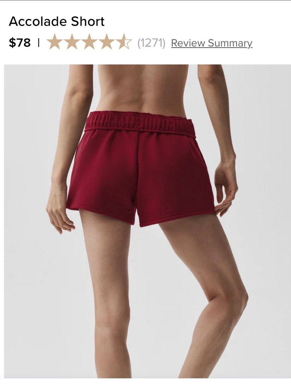 Alo Accolade Crew Neck + Straight Leg Sweatpants + Shorts in Summer Romance Red - Picture 9 of 9
